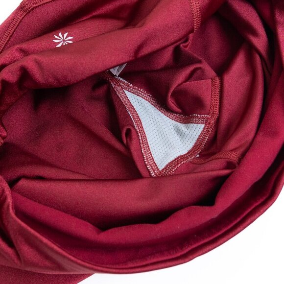 Athleta Elation Shine Tight Shiny Metallic Deep Red Activewear Leggings - Picture 13 of 15